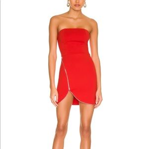 Superdown Red Zip Down Dress